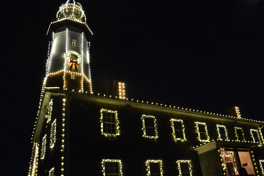 Montauk Lighthouse holiday lighting