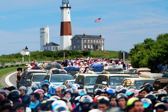 Early in the refugees' exodus out of Montauk