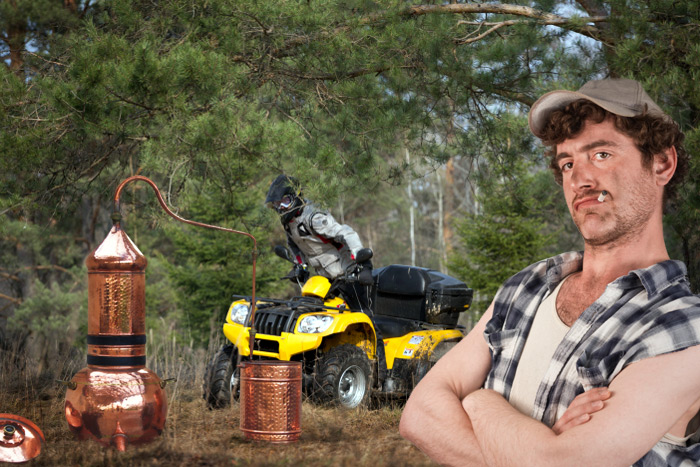 Police helped disturbed moonshiners this week