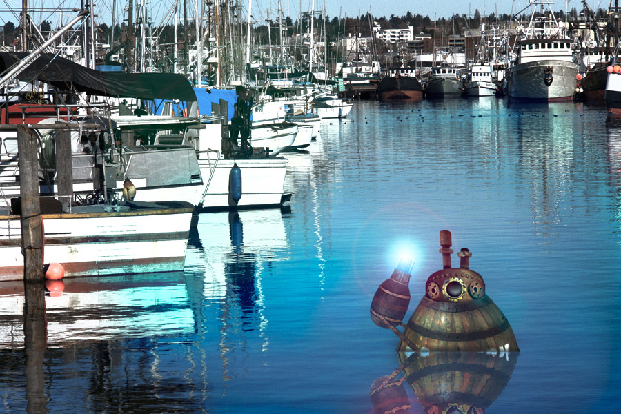 North Fork police unveiled their new Bushnell Turtle submarine