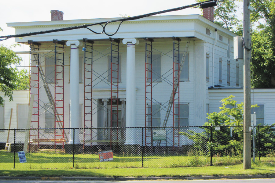 The Nathaniel Rogers House restoration is underway in Bridgehampton
