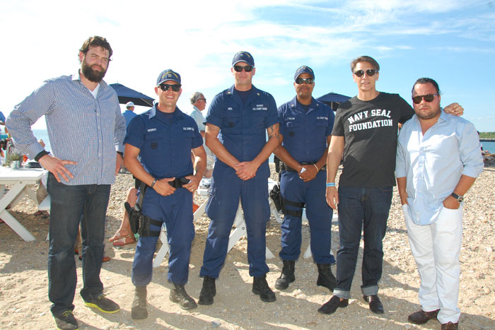 Franklin Ferguson, partner Navy Beach, U.S. Coast Guard officers Jordan Siegrist, Mike Hedl and Jonathan Taylor and Navy Beach partners Frank Davis and Martín Cabrera.