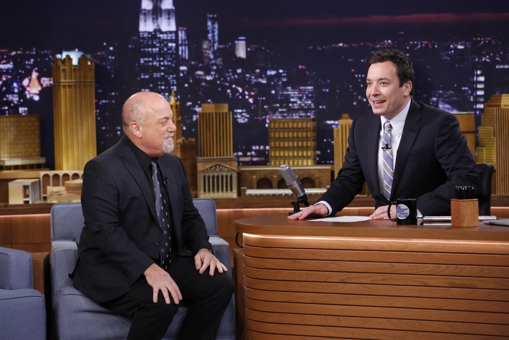 Billy Joel during an interview with host Jimmy Fallon on March 20. Photo credit: Lloyd Bishop/NBC