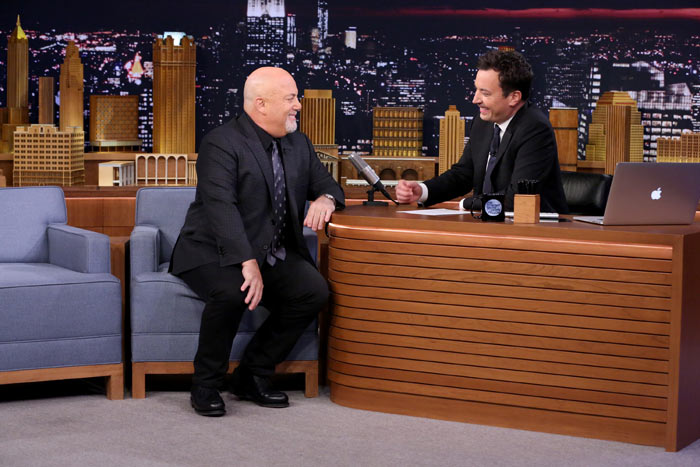 Musician Billy Joel during an interview with host Jimmy Fallon on January 6, 2015.