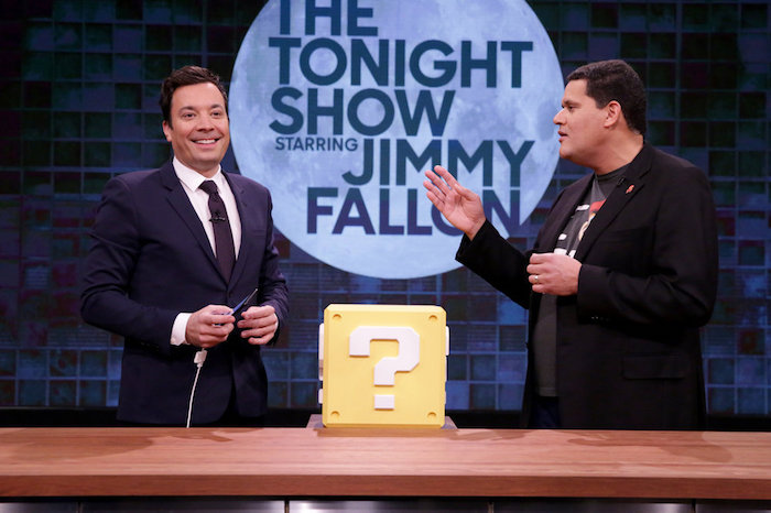 Jimmy Fallon and Reggie Fils-Aimé.