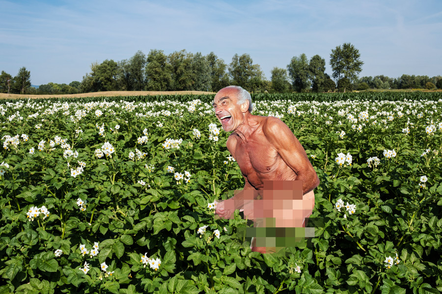 Bridgehampton's famous naked farmer