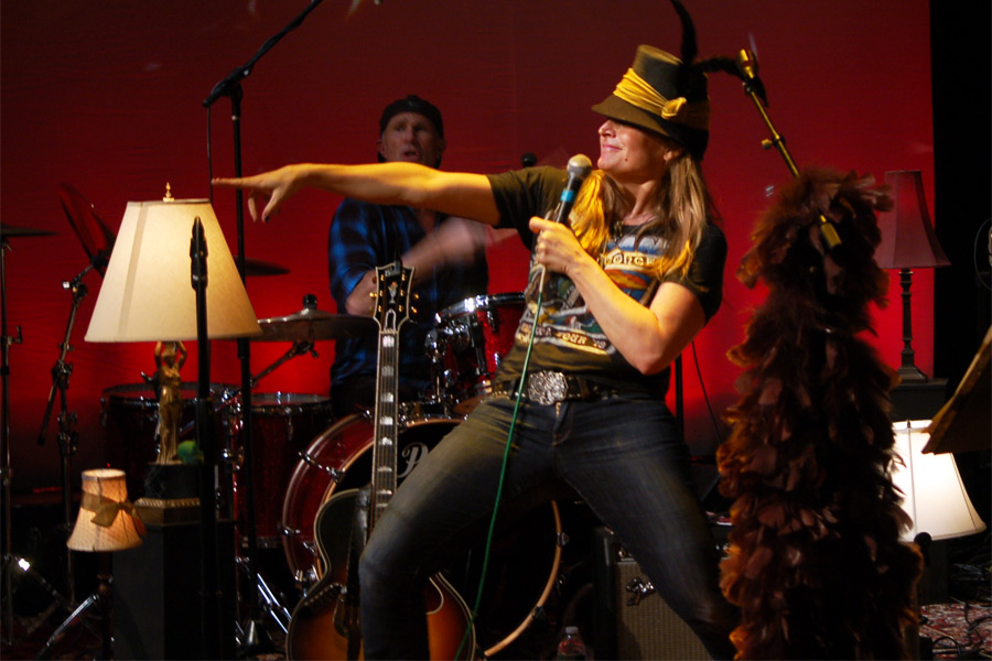 Nancy Atlas and Chad Smith of the Red Hot Chili Peppers at Bay Street Theatre