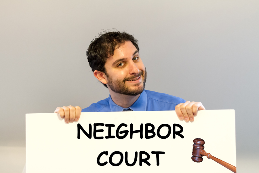 Andrew Lieb hosts "neighbor court"
