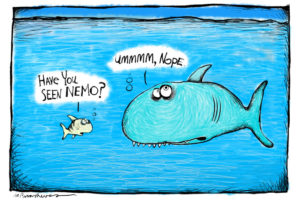 Nemo under the sea cartoon by Mickey Paraskevas