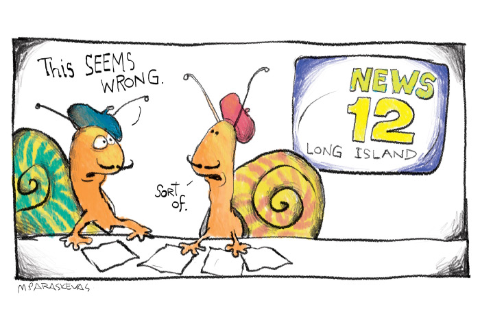 News 12 Cartoon by Mickey Paraskevas