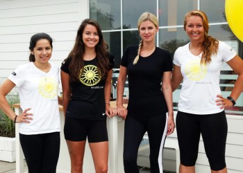 Nicky Hilton with the Bella crew at SoulCycle in Water Mill