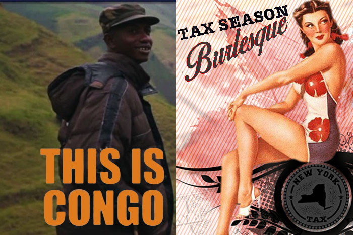 'This Is Congo,' 'Tax Season Burlesque,' Photos: Port Jeff Documentary Series, Suffolk Theater