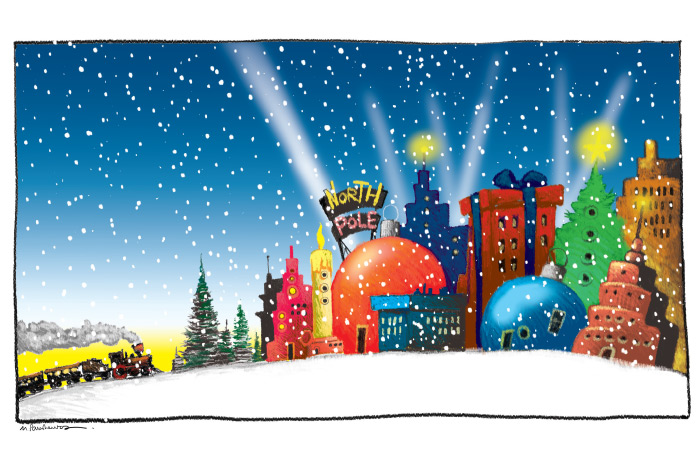 North Pole City cartoon by Mickey Paraskevas