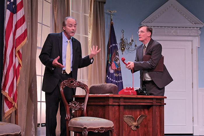 Andrew Botsford and Matthew Conlon in "November"