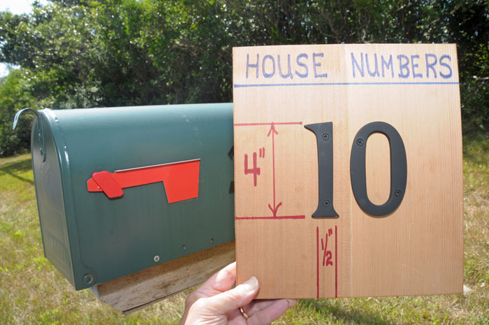 The specs for ideal house numbers. Photo credit: Richard Lewin