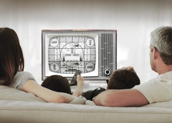 Sheltered Islander family TV time