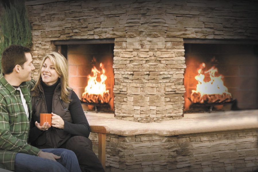 Spend more time outdoors with a fireplace. Photo credit: Bigstock.com