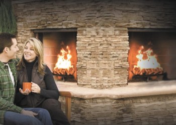 Spend more time outdoors with a fireplace. Photo credit: Bigstock.com