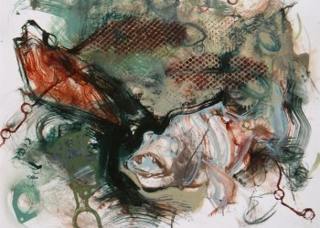 Troubled Waters #4, 2010, oil on paper, 22