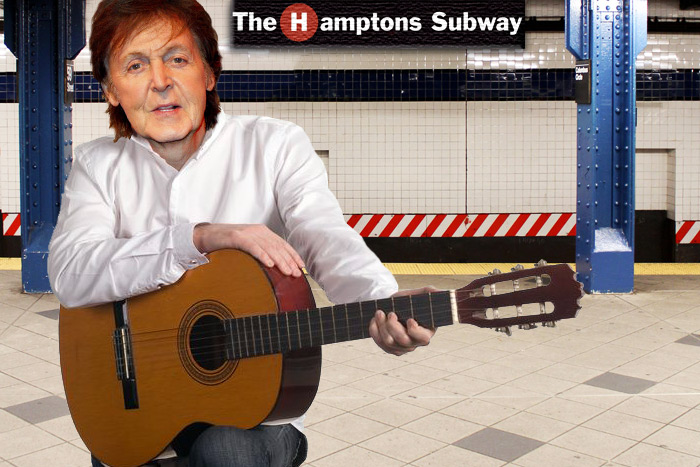 Paul McCartney plays the Hamptons Subway
