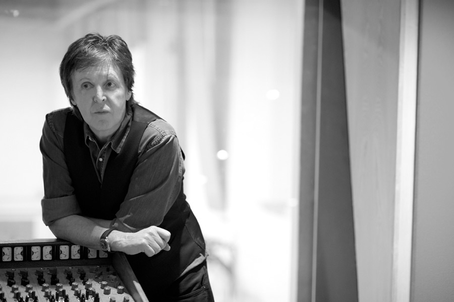 Paul McCartney in the recording studio, by Mary McCartney
