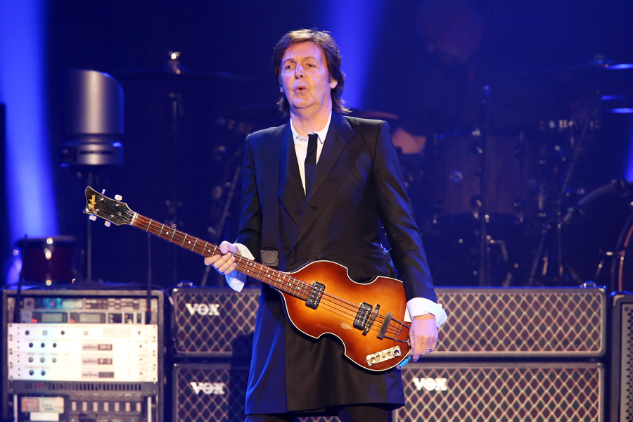 Paul McCartney performs during his 2013 'Out There' tour at the Barclays Center