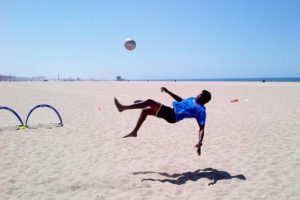 Pele Move on the beach, CourtesySuperSoccerStars