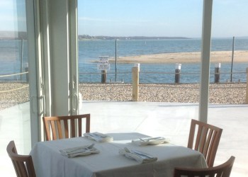 A table with a view at Pepi's Ristorante Italiano in Southold