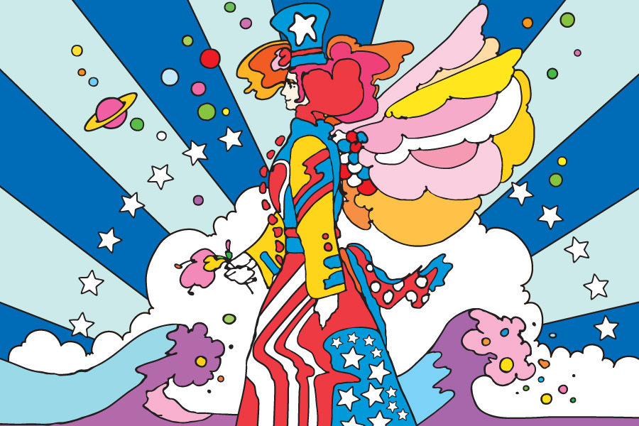 Dan's Papers Cover art (detail) by Peter Max