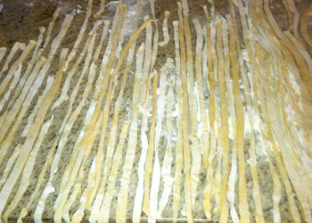 My homemade pasta drying in my house