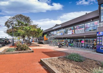 Plaza Surf & Sports building in Montauk is on the market