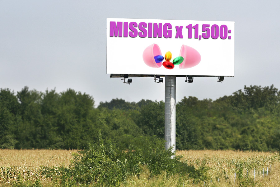 11,500 Easter eggs went missing last weekend
