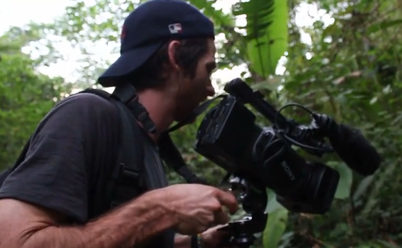 Paul Stoutenburgh filming Preserving Paradise