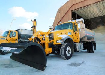 Suffolk County snowplows prepared for the expected weekend snowstorm.