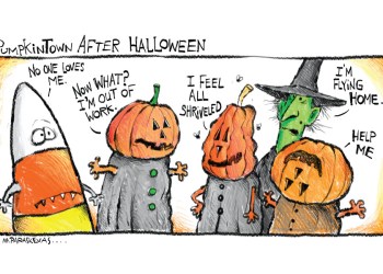 Pumpkintown Cartoon by Mickey Paraskevas