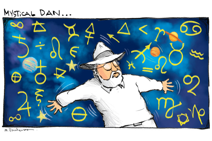 Qigong mystical Dan cartoon by Mickey Paraskevas