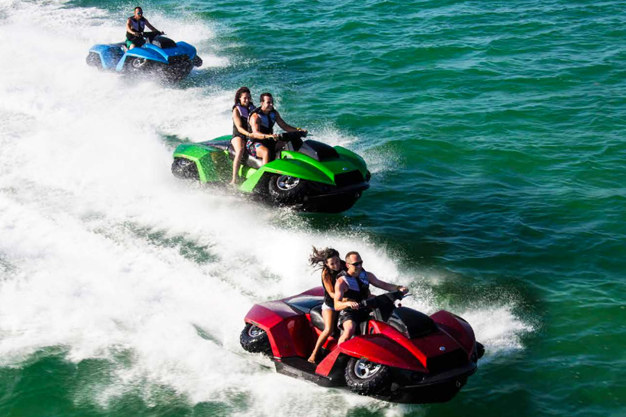The Quadski XL in action