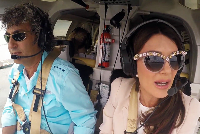 Lisa Vanderpump takes a helicopter to the Hamptons from NYC
