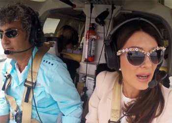Lisa Vanderpump takes a helicopter to the Hamptons from NYC