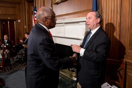 Rabbi Marc Schneier with Congressman James E. Clyburn (D-SC) at Congressional Reception.