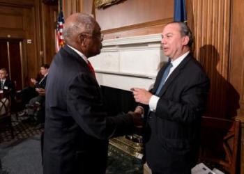 Rabbi Marc Schneier with Congressman James E. Clyburn (D-SC) at Congressional Reception.