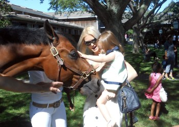Zacardi, 16-year-old hunter/jumper, Kate Davidson Hudson and Ava Hudson