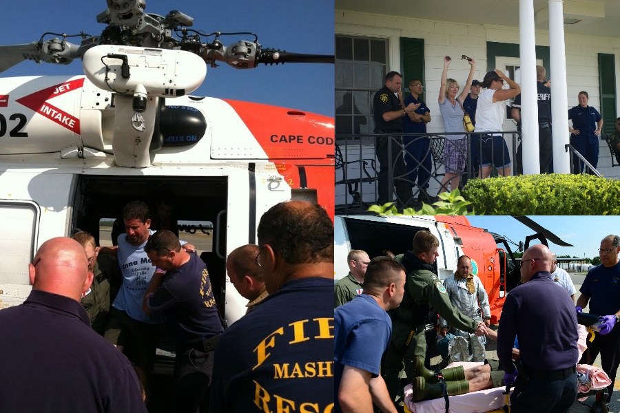 Photos from the rescue of Montauk lobsterman John Aldridge