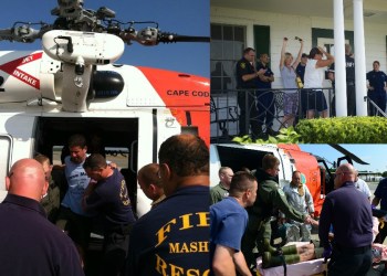 Photos from the rescue of Montauk lobsterman John Aldridge