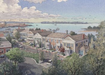 Greystone's proposed Sag Harbor condos. Michael McCann for Robert A.M. Stern Architects.