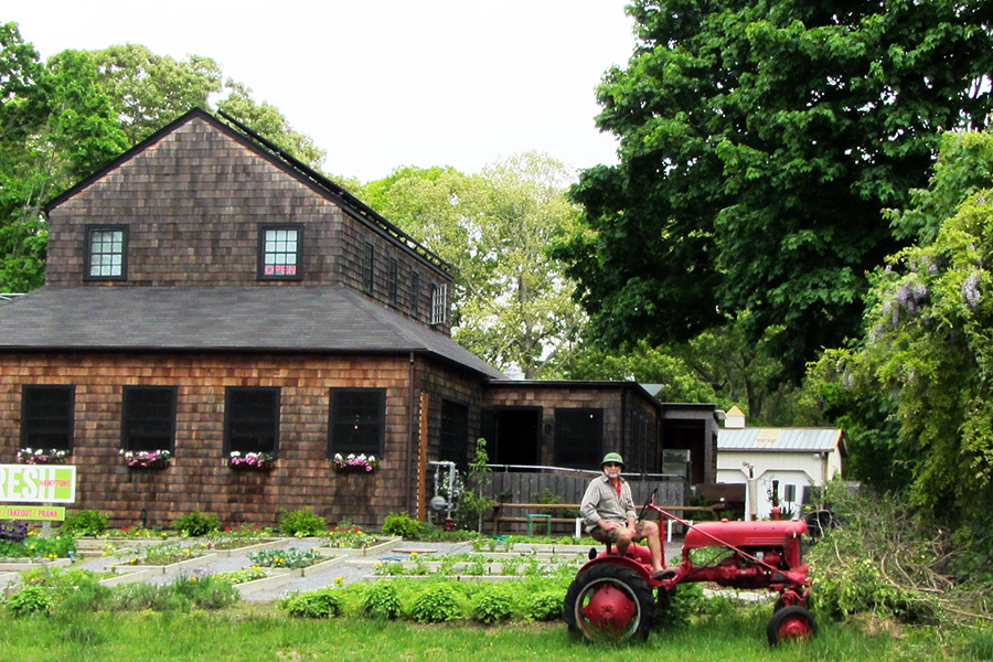 Gardener Phil Manzo at Fresh Hamptons during planting time this past season