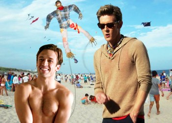 Nolan and Javier at the Dan's Kite Fly, a la Revenge