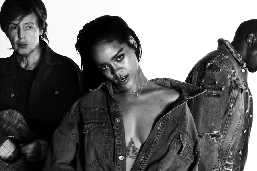 Rihanna video still from "FourFiveSeconds"