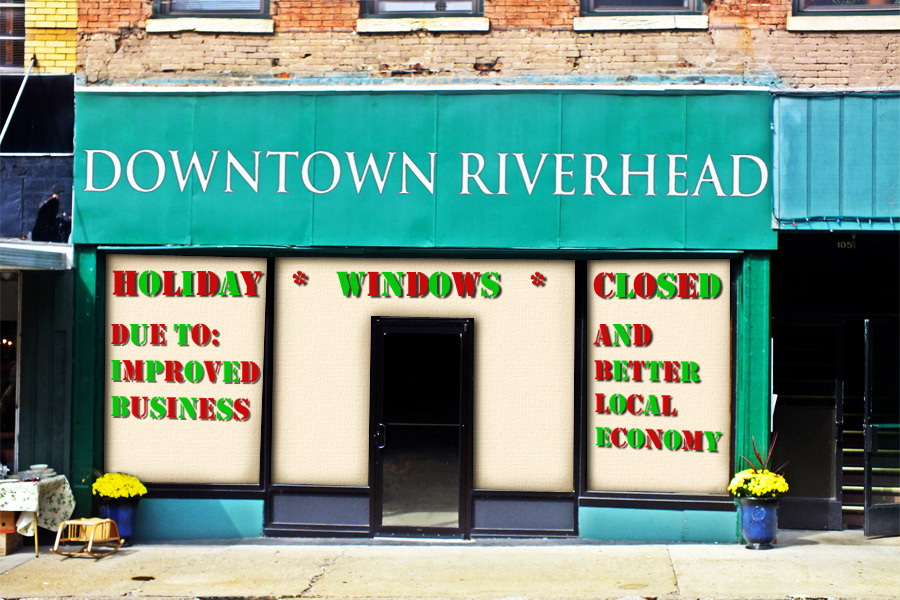 Riverhead Holiday Windows Graphic