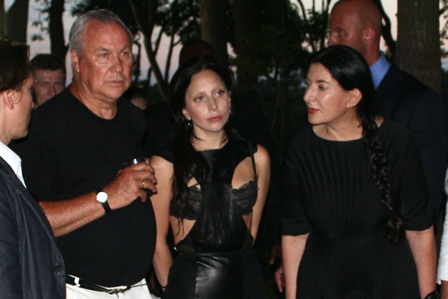 Robert Wilson, Lady Gaga and Maria Abramovic at the Watermill Center